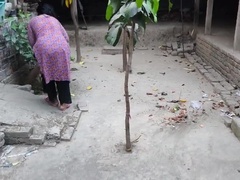 Desi Aunty Gets Anal Fuck in the Yard - Tight Pussy Doggy Style - Indian Mature Sex