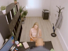 Grosser schwanz, Blondine, Paar, Europäisch, Erstes mal, Ungarisch, Milf, Büro