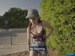 素人, 美女, フェラチオ, チン, ヨーロピアン, マスク, アウトドア, 公共