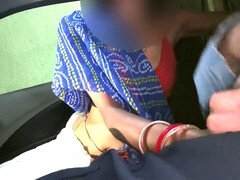 Disha bhabhi dominates her driver Rahul in the car