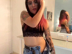 Mady gets nude and oiled to assjob ebony dick (part 1)