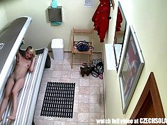 Amateur, Blonde, Tchèque, Piercing, Chatte, Solarium, Solo, Voyeur