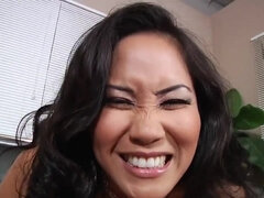 Anaal, Aziatisch, Kont, Grote kont, Grote mammen, Bruinharig, Groep, Tieten likken