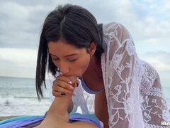 Chica, Playa, Verga grande, Tetona, Corrida, Al aire libre, Realidad, Tetas