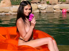 Brunette brune, Hd, Masturbation, Seins naturels, Chatte, Solo