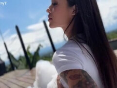 Culo, Mamada, Casero, Al aire libre, Coño, Montar, Flaco, Tatuaje