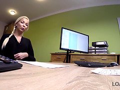 美人, ブロンド, 巨乳な, チェコ, オナニー, お金, ハメ撮り, オマンコ