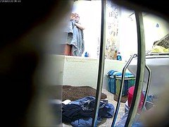 Beauté, Poilue, Douche, Adolescente, Voyeur