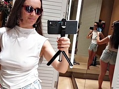 デカパイ, 毛深い, 下着, 乳首, パンティ, オマンコ, スペイン人, オッパイの