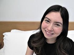 This Eskimo teen with braces sucks cock in POV