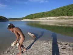 Волосатые, На природе, Крошечные, Киски, Тощие