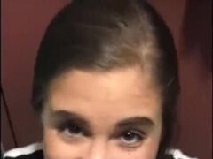 Freaky couple fucks in shopping mall toilet - Oral Sex