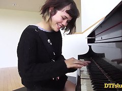 YHIVI SHOWS OFF PIANO SKILLS FOLLOWED BY ROUGH SEX AND CUM OVER HER FACE