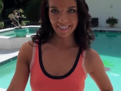 18, お尻, 美女, 茶髪の, ハードコア, 異人種間, 小柄, ポルノスター