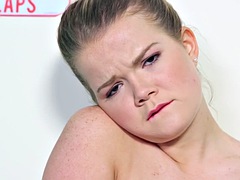 Blond, Bruinharig, Pompom meid, Masturbatie, Alleen, Tiener