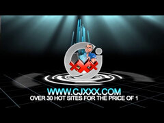 Young amateur Brandon reclines on the sofa and pulls off his pants. Watching porn video, he rubs his dick hard and fingers his asshole.