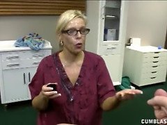 Blonde, Cougar, Cumshot, Handjob, Mature, Milf, Nurse, Shower