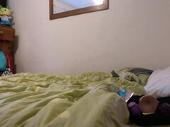 BBW MILF in Black Stockings Fucks Herself with Dildo - POV Filming & Husband Joins In