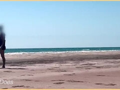 Hot Wife Flashes Side Boob on Public Beach - Amateur MILF Dare