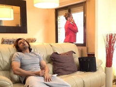 Grosser schwanz, Grosse titten, Blondine, Blasen, Schwanz, Hardcore, Indisch, Milf