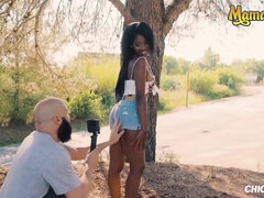 Pijpbeurt, Gek, Hd, Interraciaal, Latijnse vrouw, Buiten, Tiener