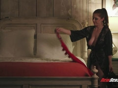 Bondage discipline sadomasochisme, Bruinharig, Dubbele penetratie, Sperma in gezicht, Fetisj, Volledige film, Natuurlijke tieten, Roodharige vrouw