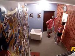 Fake hostel - teenage backpacker has uber-sexy enormous humid holes