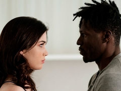 Arsch, Schwarz, Blasen, Braunhaarige, Süss, Hundestellung, Interrassisch, Küssen