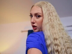 Fuck on camera stimulates the blonde to perform household chores