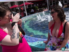Alana & Kelli Maxx go wild in backstage bikini fun with busty babes