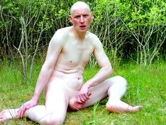 Amateur, Verga grande, Británico, Gay, Masturbación, Desnudo, Al aire libre, Solo