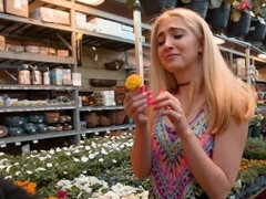 Barely legal blonde receives cunnilingus as a birthday gift