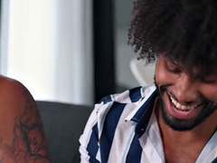 アナル, フェラチオ, ゲイ, 手コキする, 異人種間, 筋肉