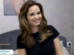 Anal, Chica, Morena, Masturbación, Natural, Solo, Tetas, Juguetes