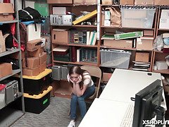 Sexy soft voiced shoplyfter fucked