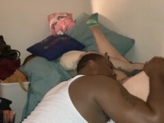 Naughty encounter with my neighbor's wife in our secret hideout - Wild interracial creampie action!