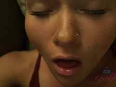 Leie, Arsch, Blasen, Besamung, Freundin, Öl, Orgasmus, Zierlich