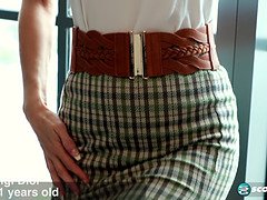 Blondine, Aufs gesicht abspritzen, Hd, Absätze, Masturbation, Reif, Milf, Solo