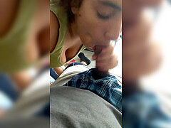 Sucer une bite, Petite amie, Fille latino, Spandex