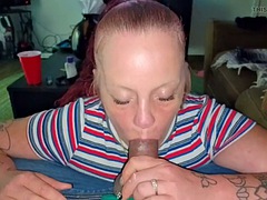 Leie, Grosser schwanz, Schwarz, Blasen, Spermaladung, Schlampe, Erotischer film, Ehefrau