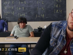 Brazzers - Desiree Dulce Jerking And Blowing Ricky Spanish Without Getting Caught By Other Students