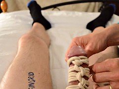 Amateur MILF Ingrid Binds & Teases Cock Untill Cumshot!