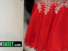 Amerikanisch, Grosse titten, Freund, Besamung, Sperma im mund, Kleid, Fingern, Jungendliche (18+)