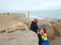 Пляж, Большая жопа, Крошечные, Рыжие