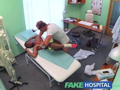 Jasmine Webb, a busty English teen, gets a free ride in a fakehospital clinic