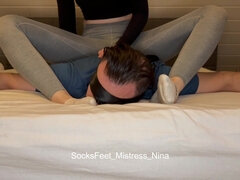 Amateur, Blonde, Bondage, Grossier, Pieds, Fétiche, Maîtresse, Chaussettes