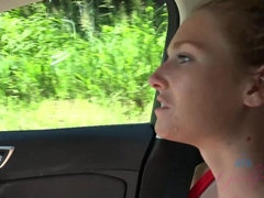 素人, ブロンド, 車, 中出し, 露出狂, 彼女, 手コキする, ハメ撮り