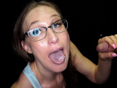 Amateur, Black, Blowjob, Cum in mouth, Cumshot, Handjob, Sucking, Tits