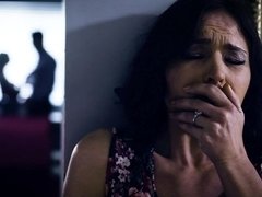 美女, フェラチオ, 女 人男 人, 手コキする, 剃毛, ティーン, 三人, オッパイの
