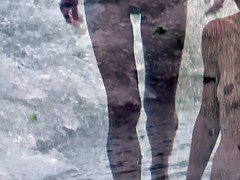 Amateur, Tetas grandes, Rubia, Morena, Desnudo, Al aire libre, Público, Coño